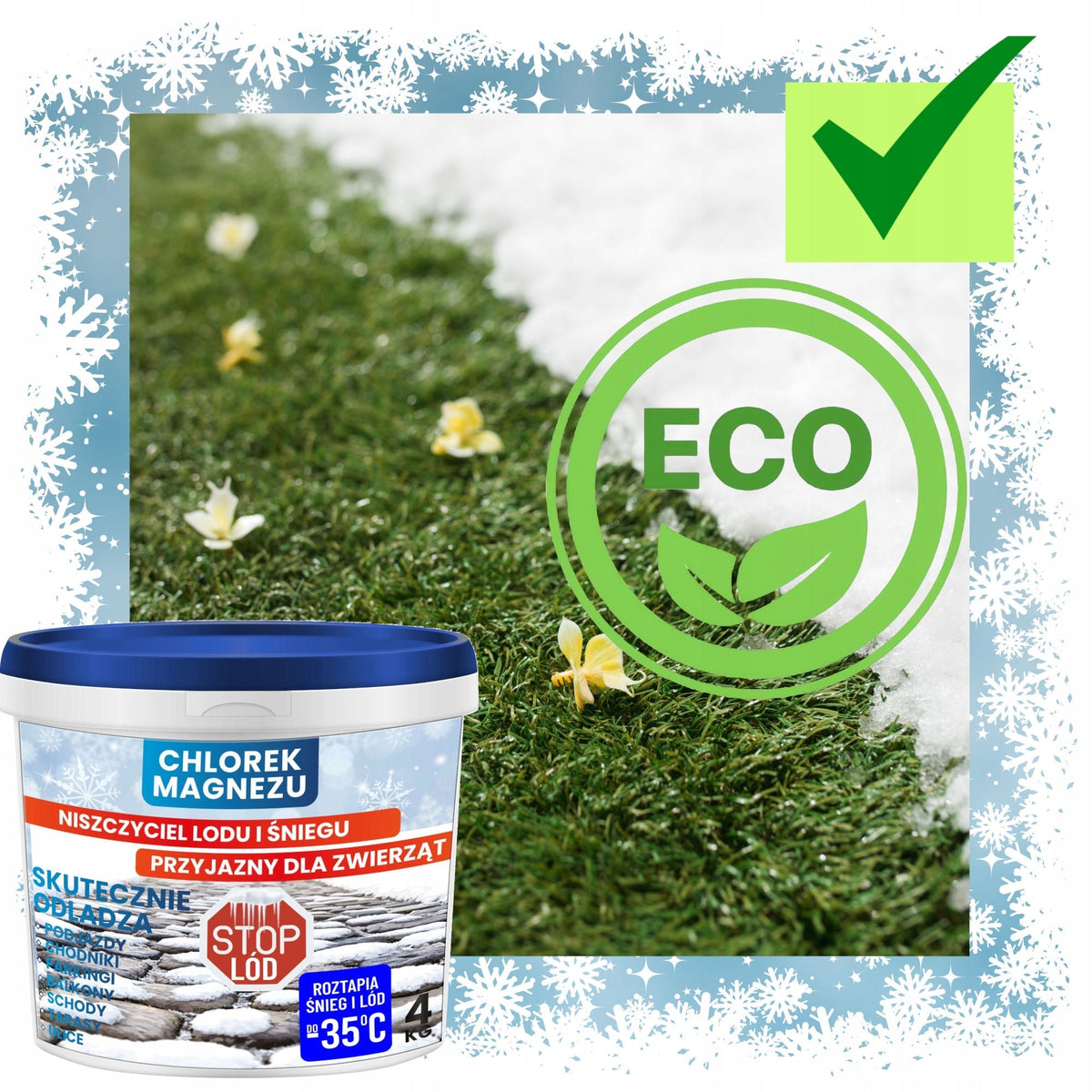CHLORURE DE MAGNÉSIUM 10 KG – destructeur de glace, meilleur que le sel de déneigement et sans danger pour les animaux !