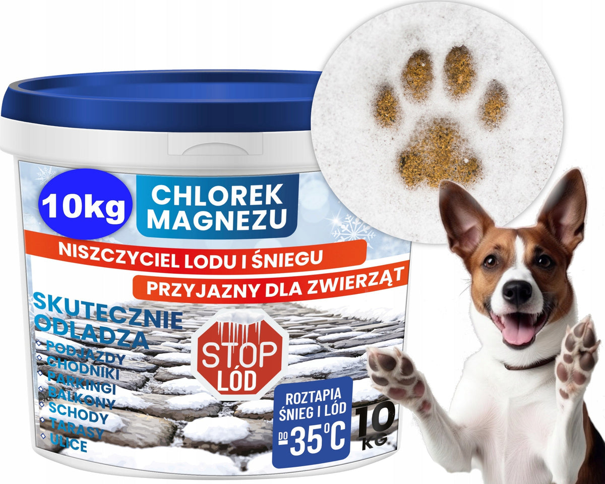 CHLORURE DE MAGNÉSIUM 10 KG – destructeur de glace, meilleur que le sel de déneigement et sans danger pour les animaux !