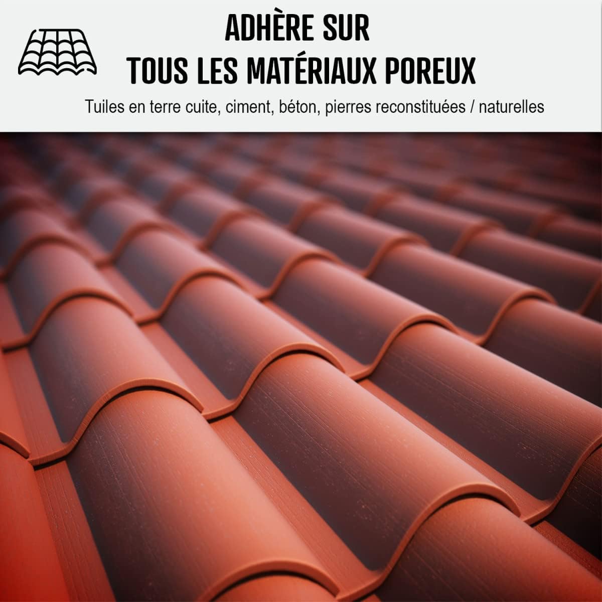 Hydrofuge Toiture Incolore, Tuiles, Béton, Pierre 5 L (jusqu'à 25 m²) | Imperméabilise, Traitement Hydrofuge, Protège des Taches, Toitures, Béton, Pierre et Supports Poreux - Arcane Industries