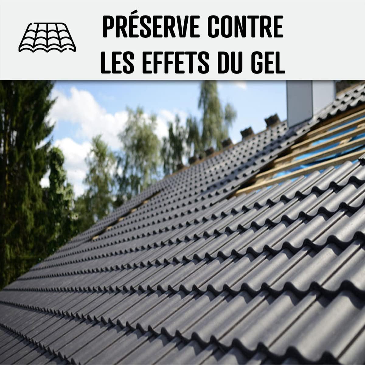 Hydrofuge Toiture Incolore, Tuiles, Béton, Pierre 20 L (jusqu'à 100 m²) | Imperméabilise, Traitement Hydrofuge, Protège des Taches, Toitures, Béton, Pierre et Supports Poreux - Arcane Industries
